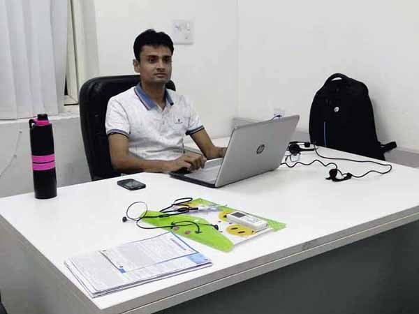 AKS Networks founder Avinash Kumar Singh in his office